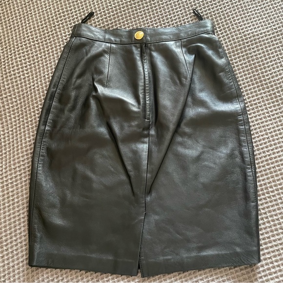 St John black leather pencil skirt - Picture 12 of 15